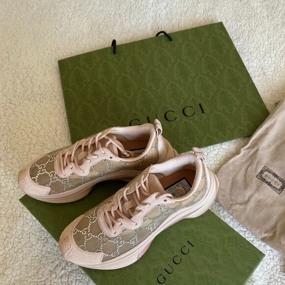 Gucci GG Crystal Mesh Running Sneakers Gucci - Picture 1 of 15